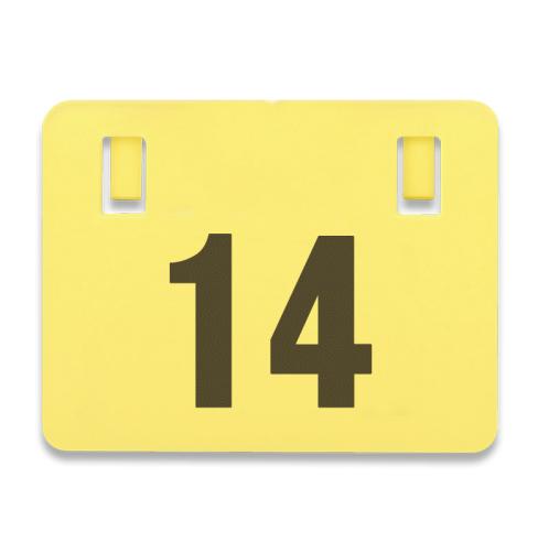 240mm Fence Sign Yellow No 14