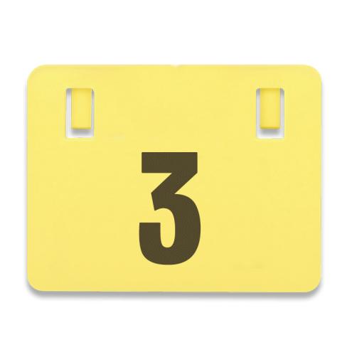 240mm Fence Sign Yellow No 3
