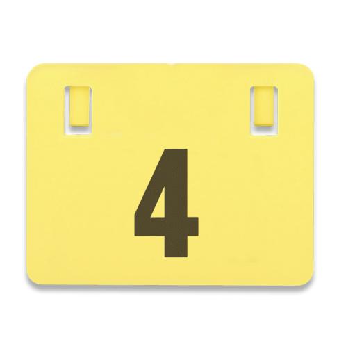 240mm Fence Sign Yellow No 4
