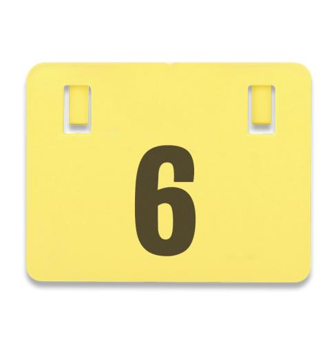 240mm Fence Sign Yellow No 6