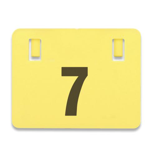 240mm Fence Sign Yellow No 7
