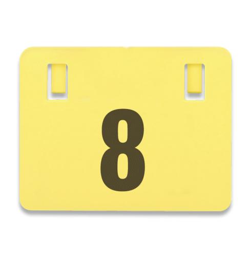 240mm Fence Sign Yellow No 8